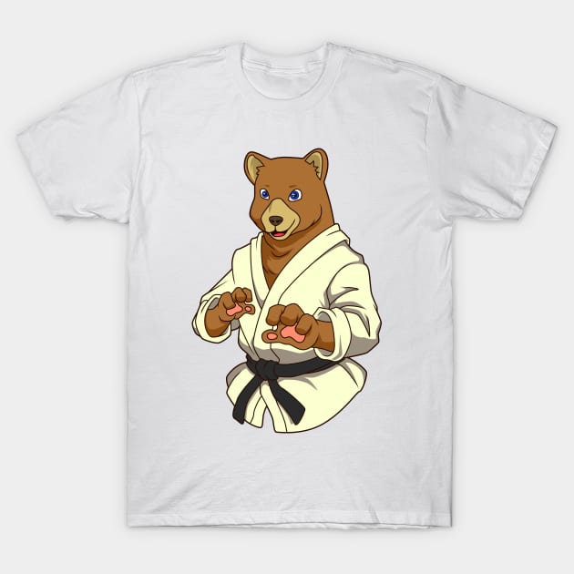 Comic Bear Does Judo T-Shirt by Modern Medieval Design
